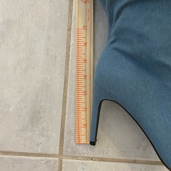 Boots denim over knee 4inch heel - Picture 2 of 5